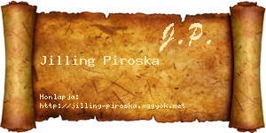 Jilling Piroska névjegykártya